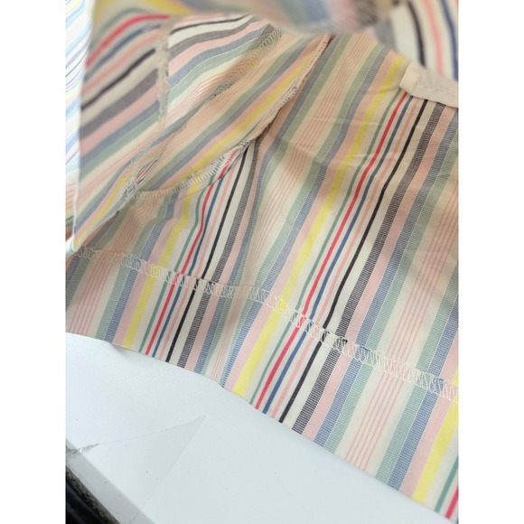 NEW LOFT Multicolor Stripe Pull-On Cotton Shorts‎ Women's Medium XXL Pink Blue - Picture 5 of 9